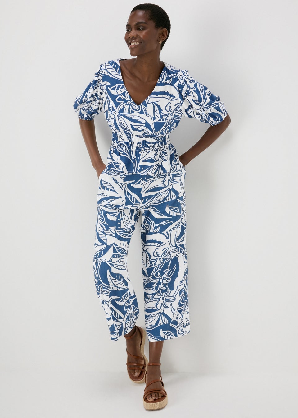 Viscose cropped trousers on sale