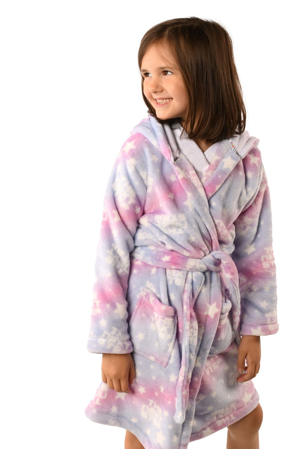 Girls Unicorn Dressing Gown, Grey Rainbow Star, Hood, Age 11-12, Great  Condition | eBay