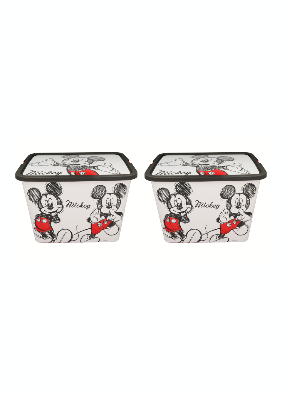 Mickey Mouse 23L Storage Boxes - Set of 2