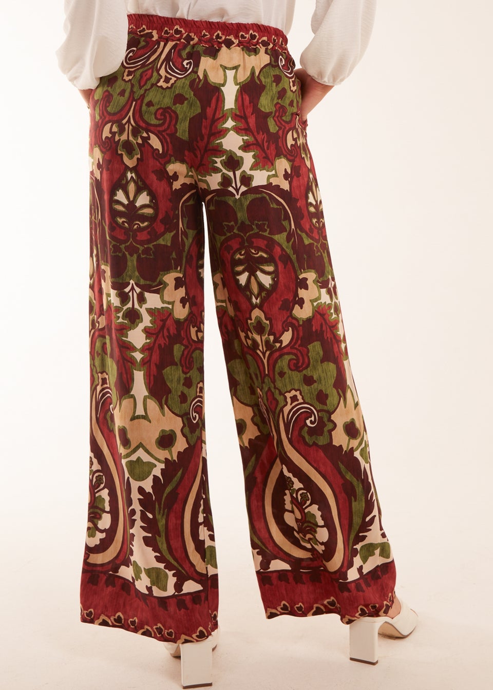 Blue Vanilla Rust Abstract Design Printed Trousers