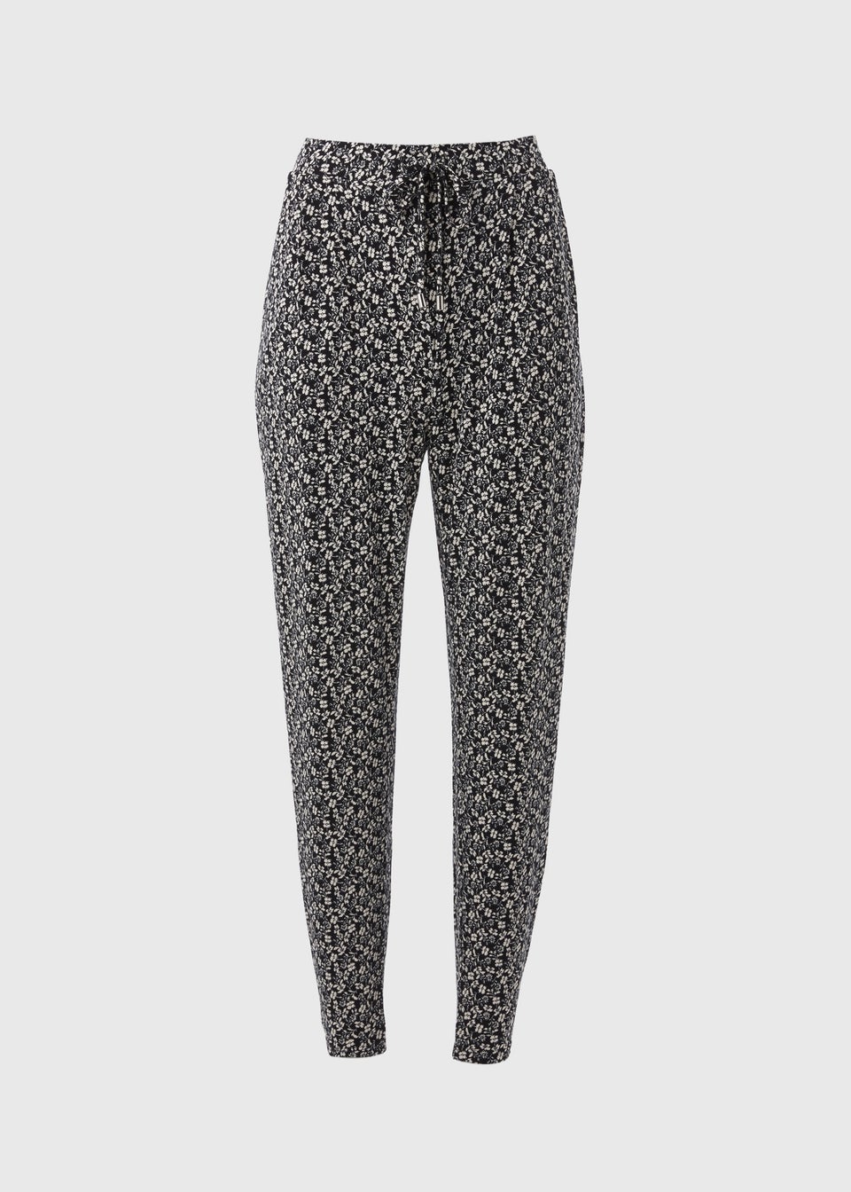 Black Printed Harem Trousers Matalan