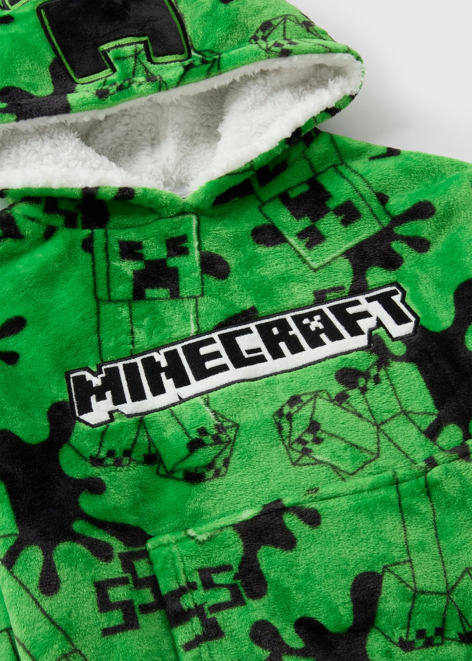 Minecraft Boys Green Snuggle Hoodie (7-15yrs)