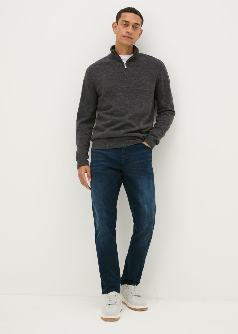 Blue Tapered Slim Fit Jeans