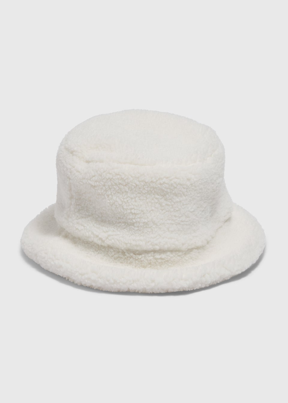 Kids Cream Borg Bucket Hat 3 10yrs Matalan