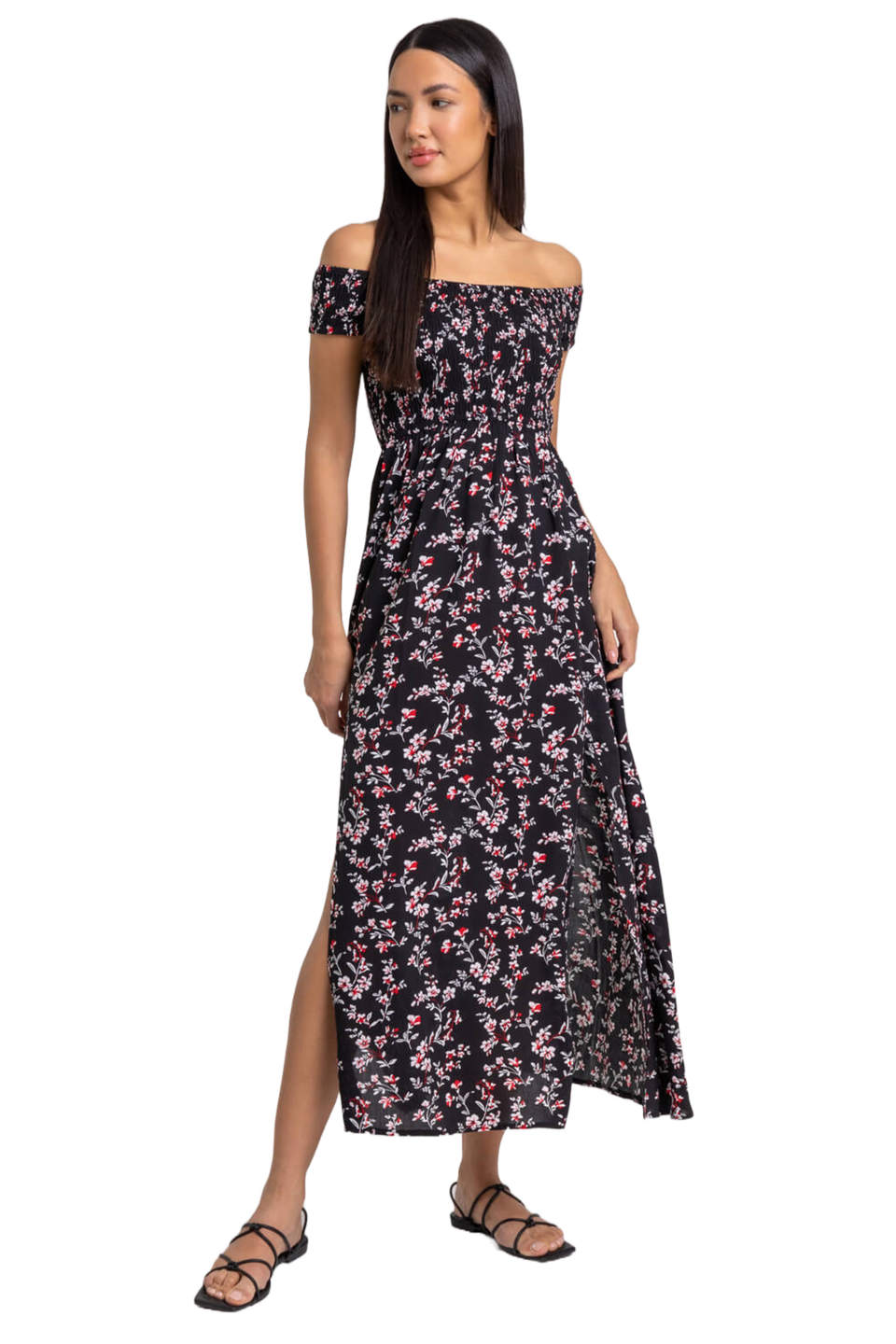 Roman top bardot dress
