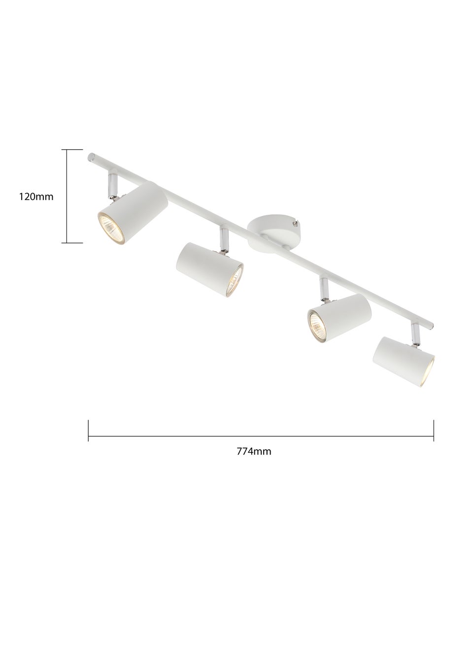 Inlight Harv GU10 4 Light Adjustable Ceiling Bar White