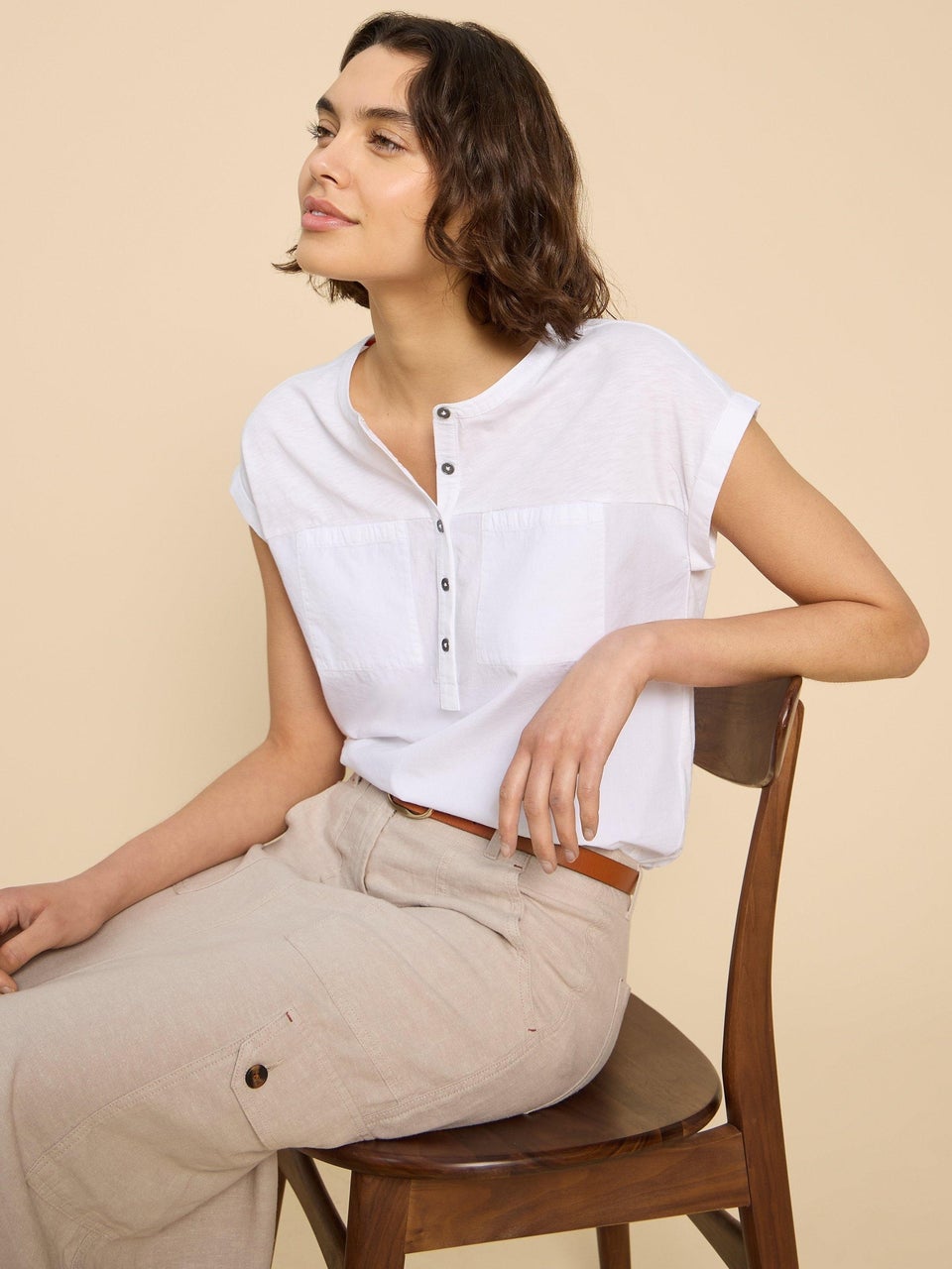 Beth Bluse aus Jersey-Mix