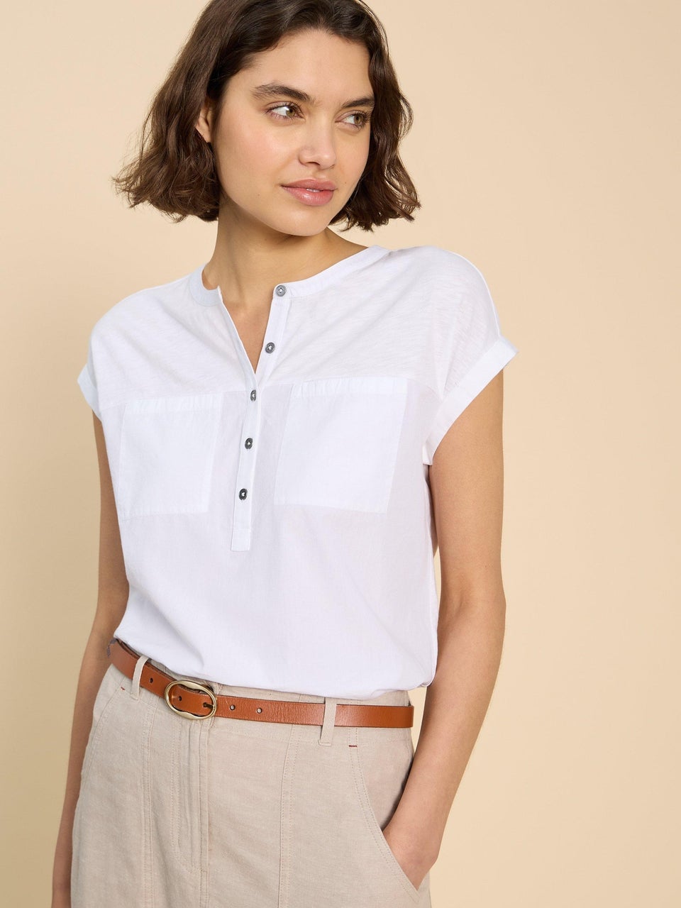 Beth Bluse aus Jersey-Mix