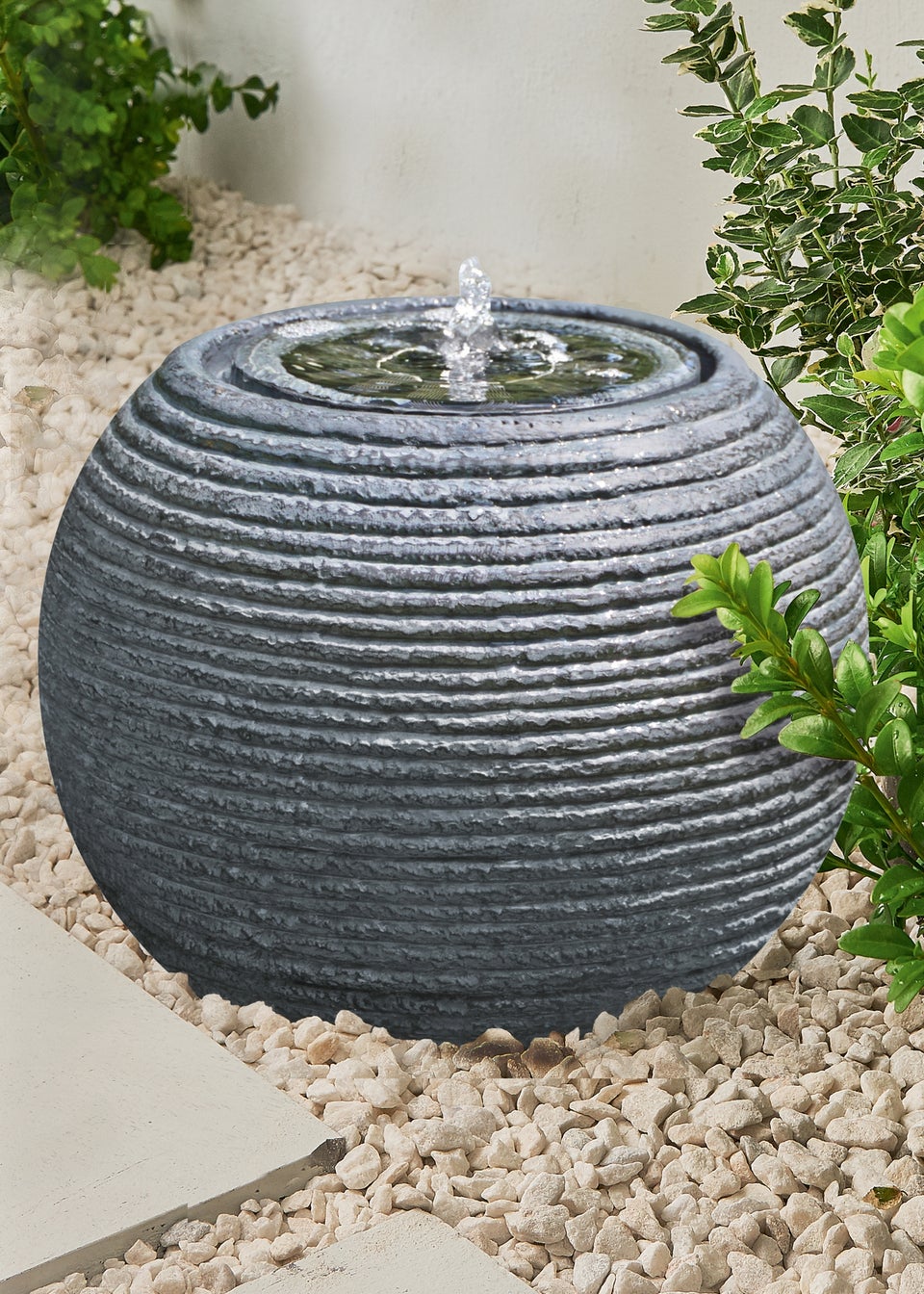 Premier Decorations Slate Solar Ball Water Feature