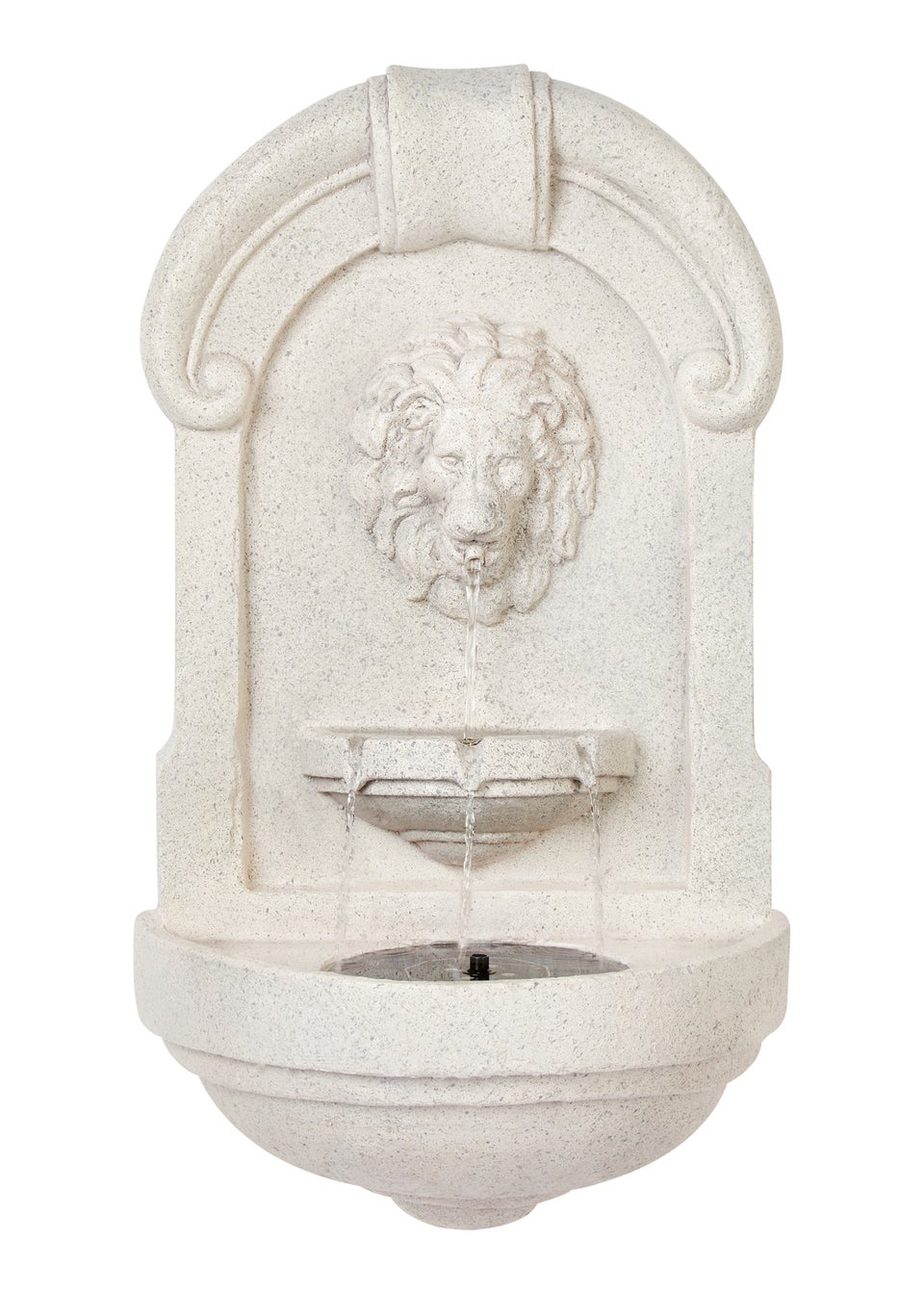 Premier Decorations Limestone Solar Lion Head Water Feature