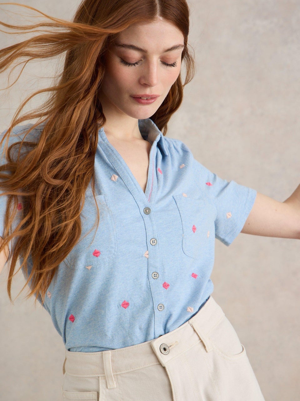 Penny Bestickte Bluse
