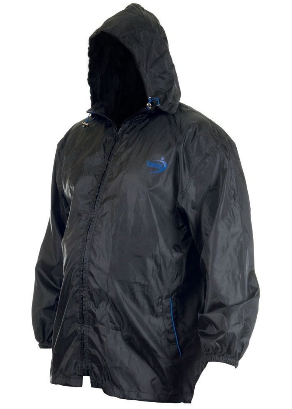 Duke Black Zac Kingsize Packaway Weather Proof Rain Jacket