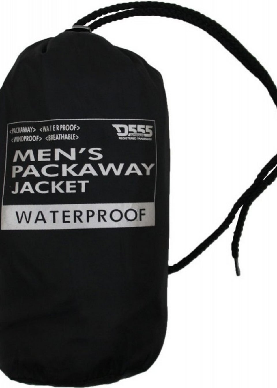 Duke Black Zac Kingsize Packaway Weather Proof Rain Jacket