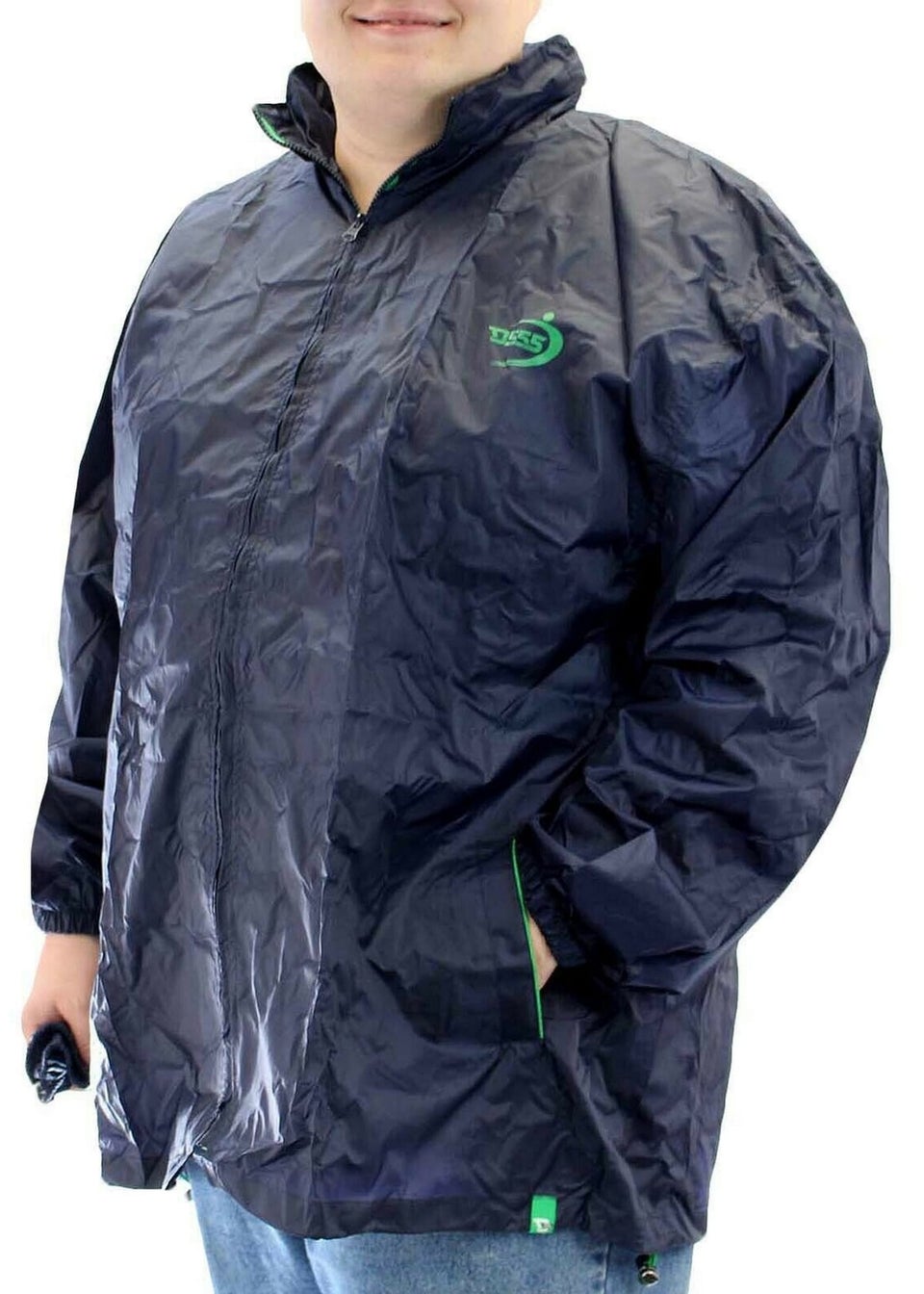 Duke Navy Zac Kingsize Packaway Weather Proof Rain Jacket