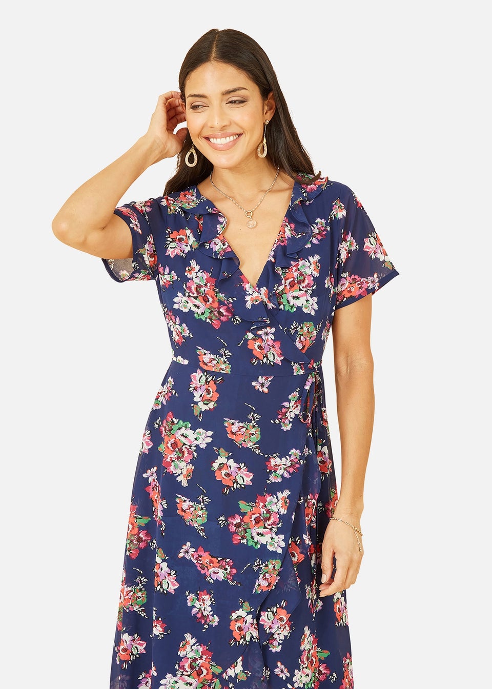 Yumi floral wrap dress outlet