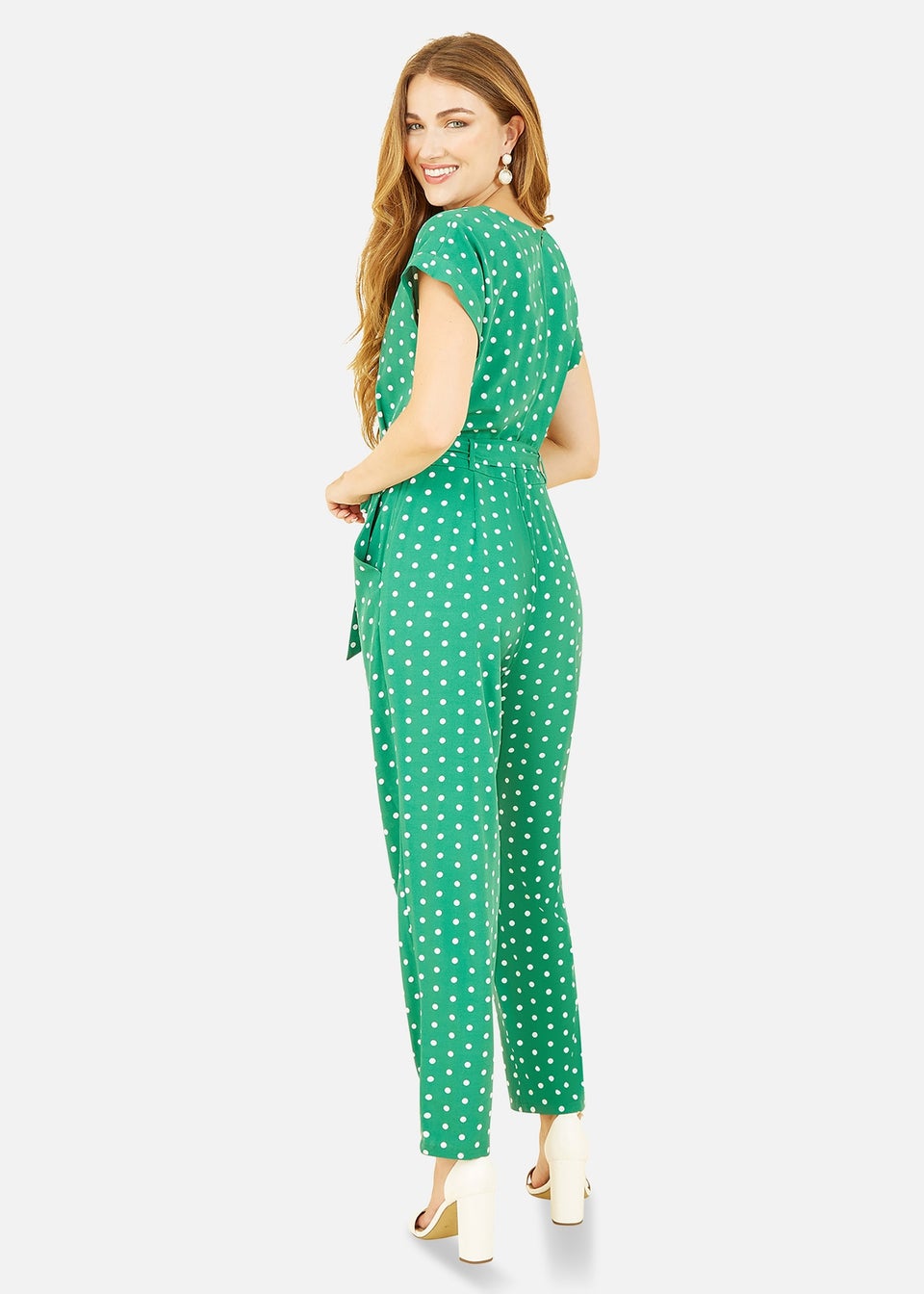 Yumi Green Spot Print Jumpsuit