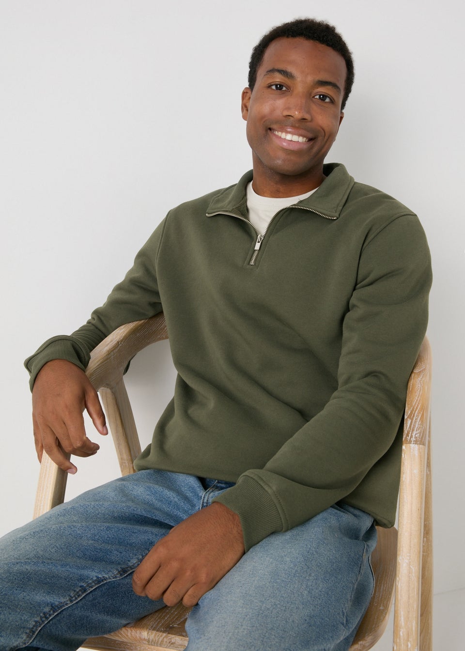 Khaki color sweatshirt top