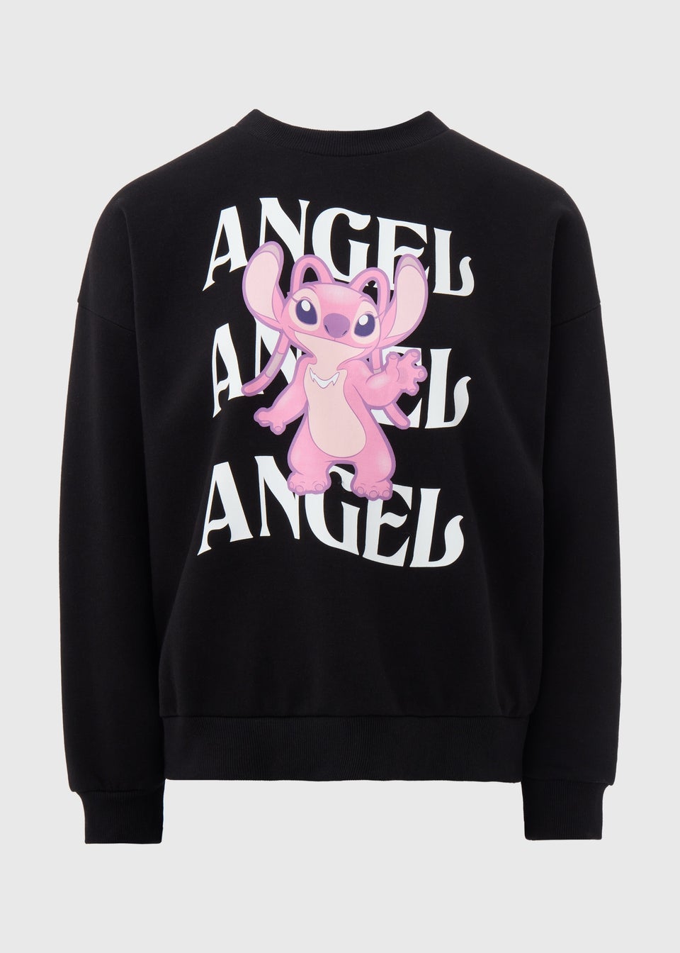 Disney Black Lilo Stitch Angel Sweatshirt Matalan