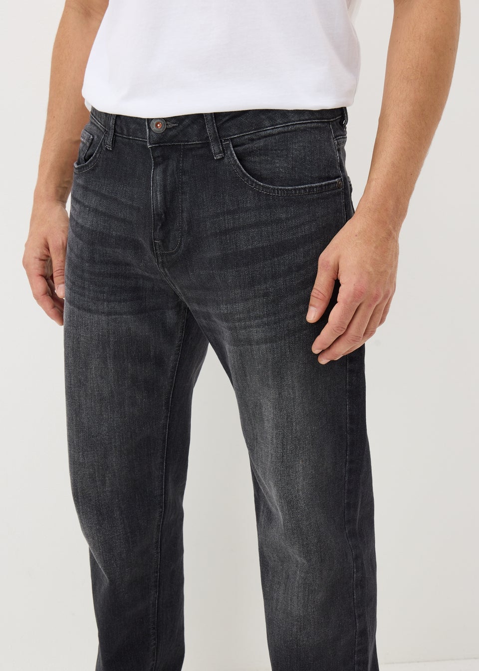 Black Washed Relaxed Fit Jeans