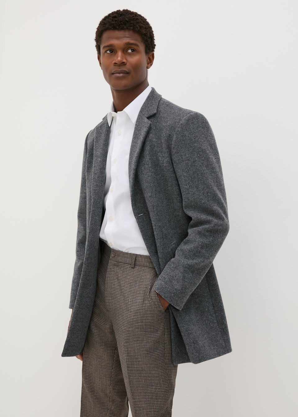 Taylor Wright Charcoal Smart Overcoat Matalan