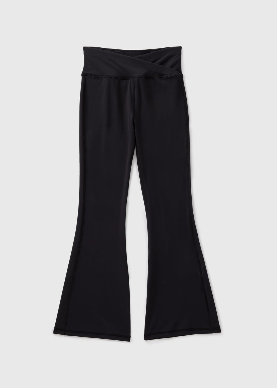 Girls Black Crossover Waist Flares 7 15yrs Matalan