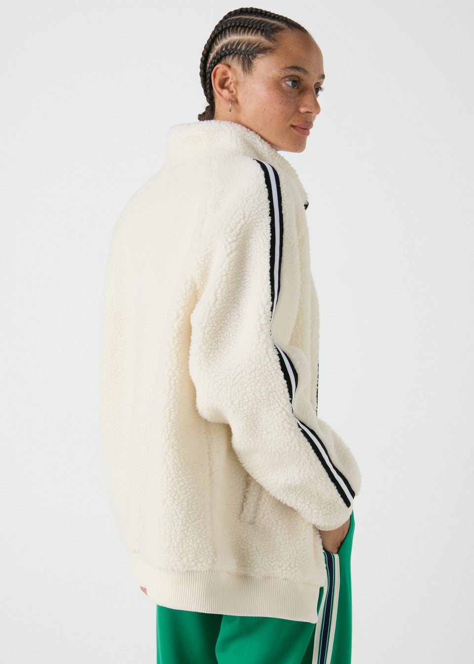 Cream Borg Jacket