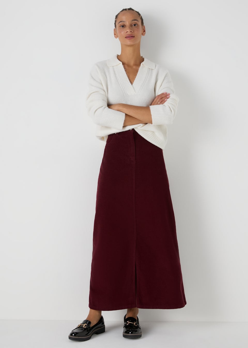 Burgundy Midaxi Skirt Matalan