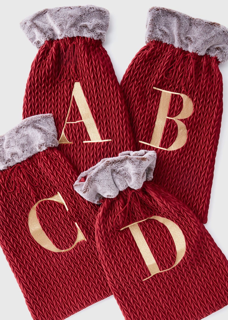 Red Alphabet Christmas Sack