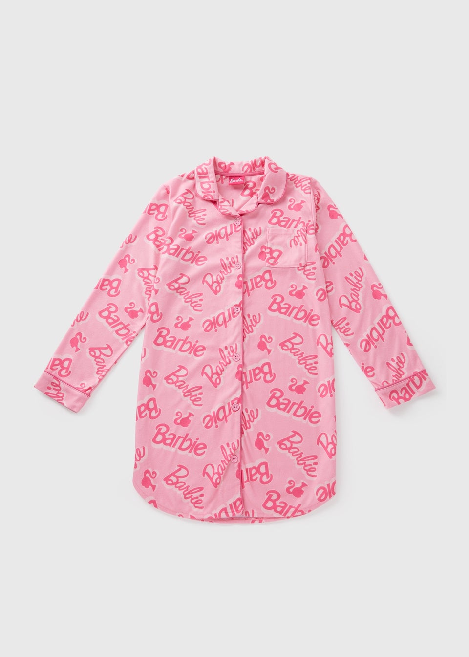 Barbie Girls Pink Shirt Nightie Younger 4 12yrs