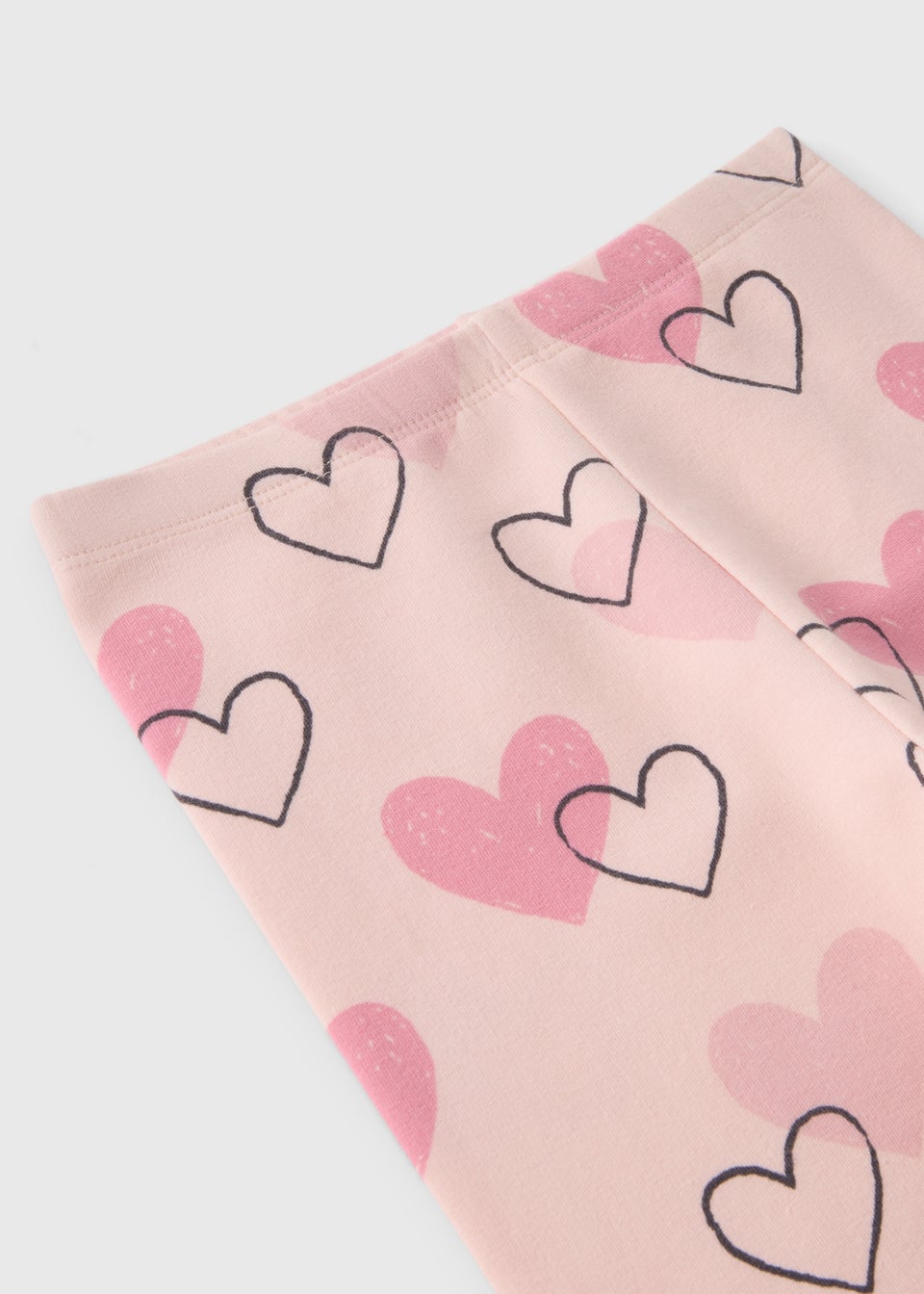 Girls Pink Heart Leggings (1-7yrs)