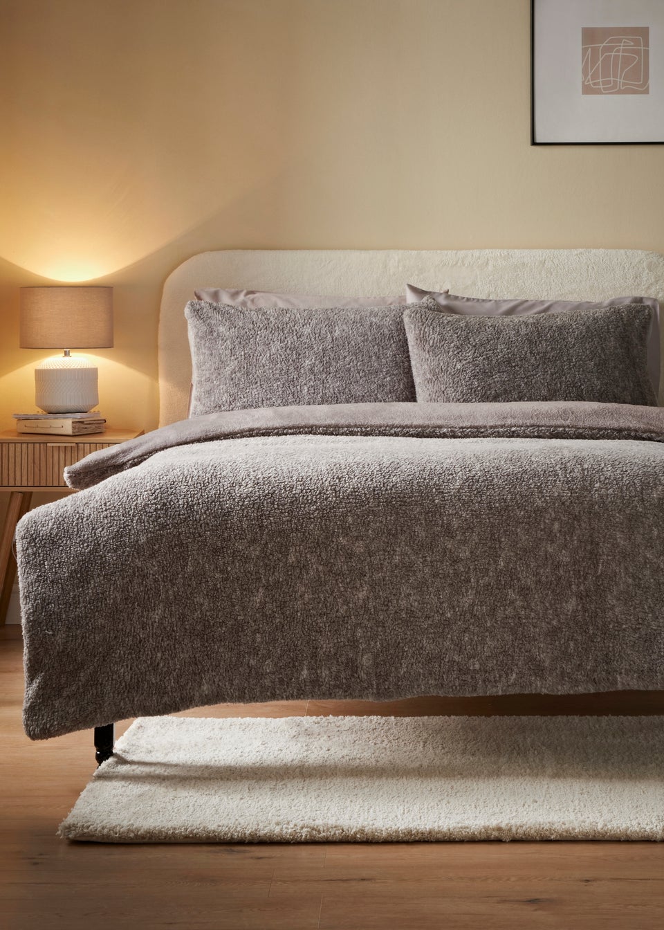 Grey fleece duvet on sale