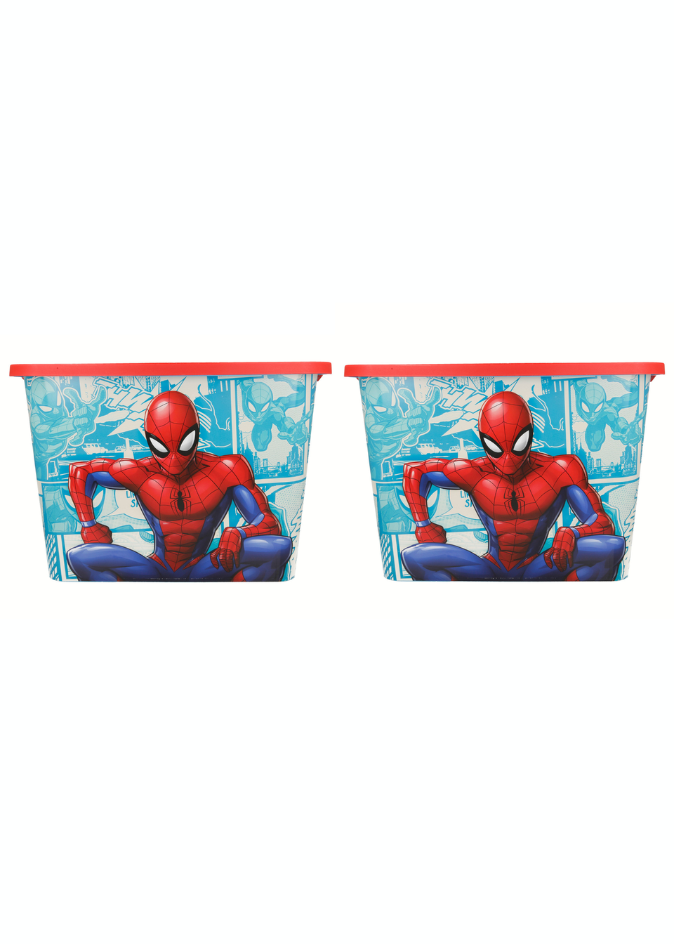 Spiderman Storage Boxes 23L Set of 2