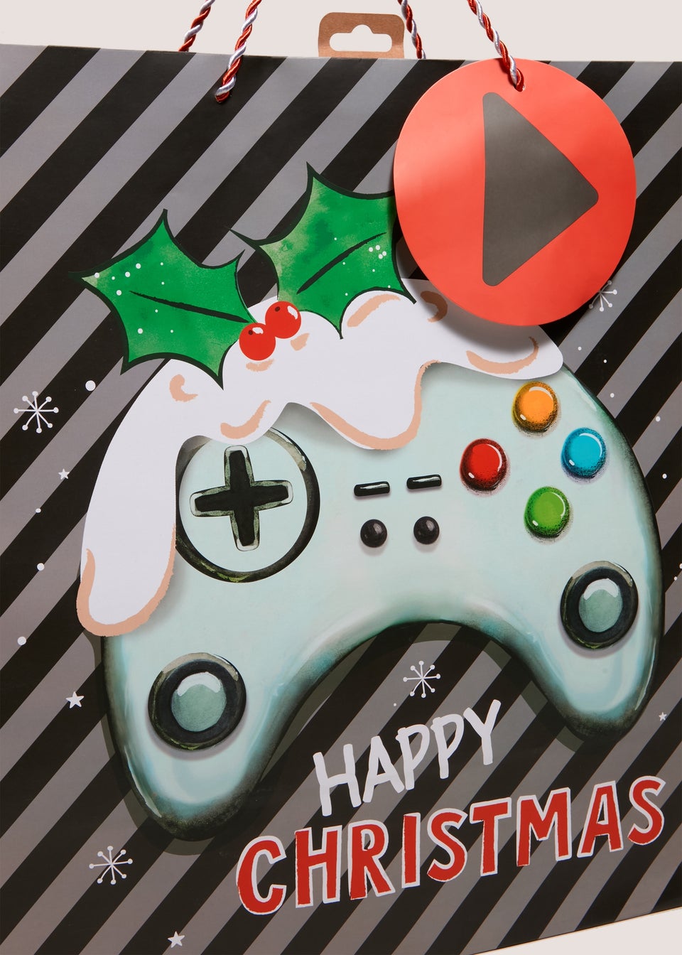Joyful Square Gaming Christmas Gift Bag