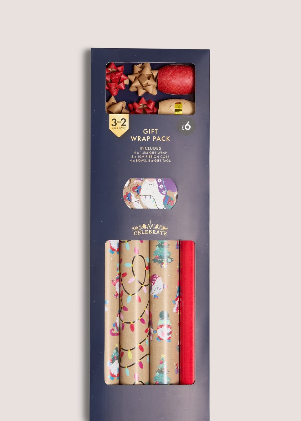 Joyful Gnome Compendium Wrapping Set Matalan