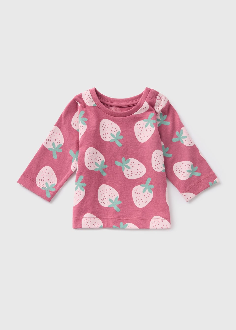 Baby Pink Strawberry Print T-Shirt (Newborn-23mths)