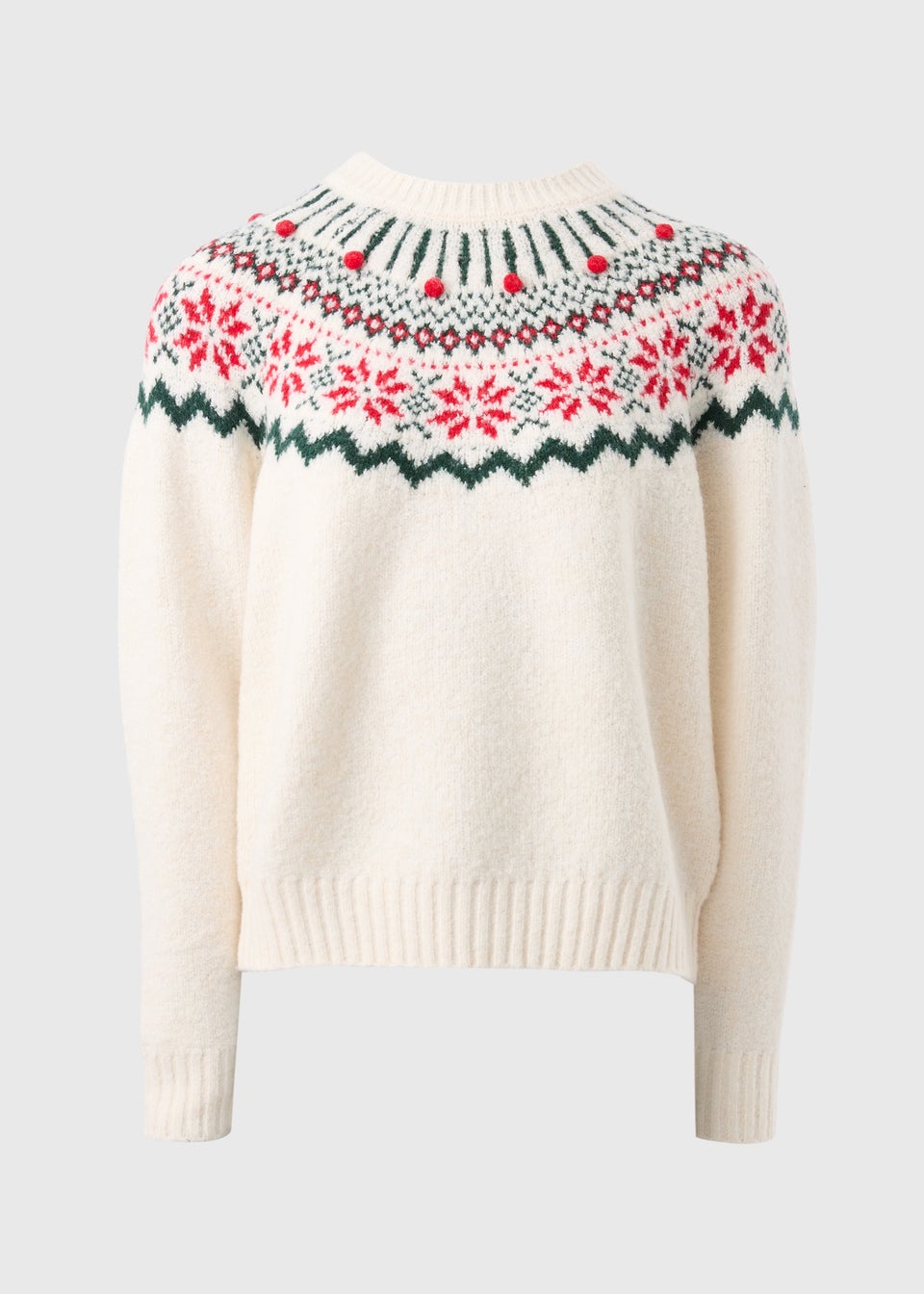 Winter Poem Cream Fairisle Jumper Matalan