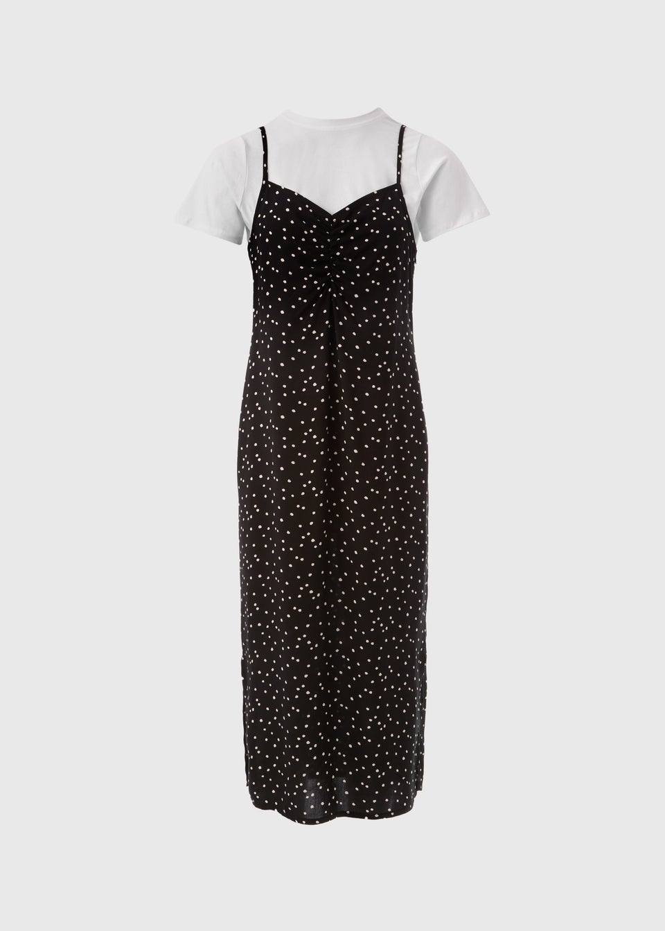 Black 2 in 1 Midi Cami Dress Matalan