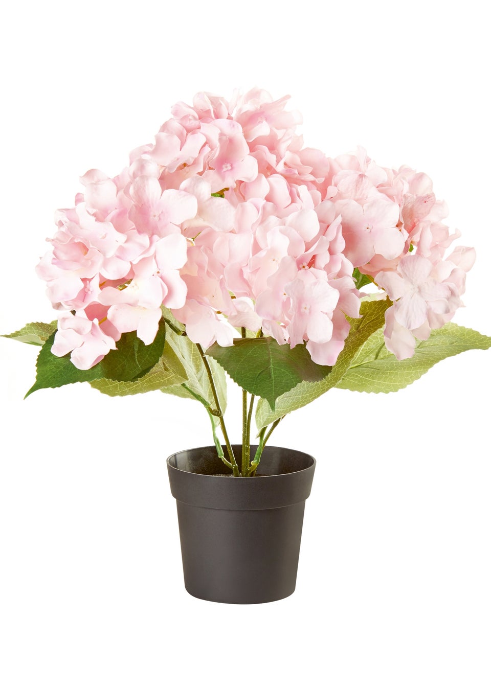 Premier Decorations Potted Pink Hydrangea Artificial Flower 39cm