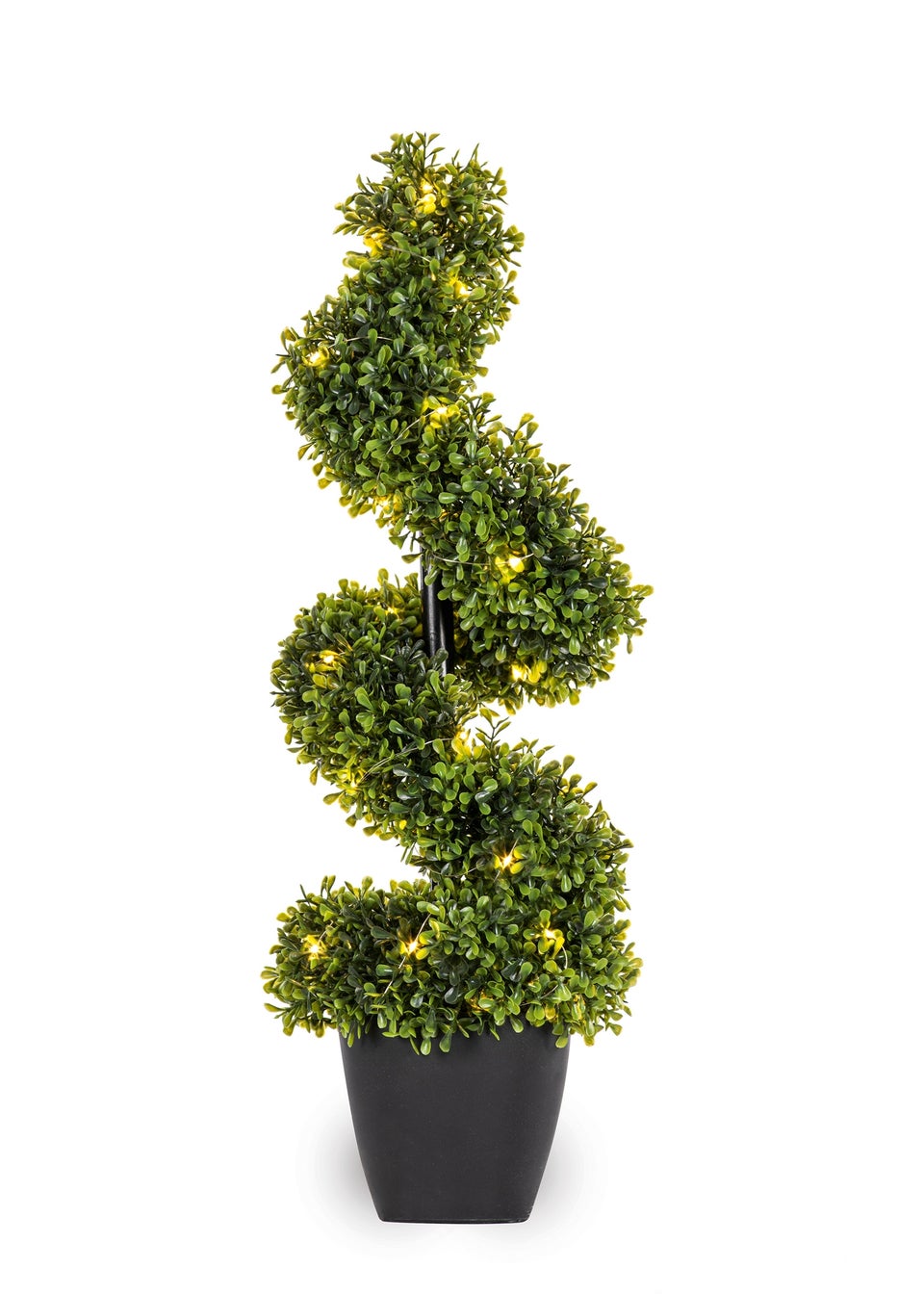 Premier Decorations Lit Swirly Topiary Tree in Pot (66cm)