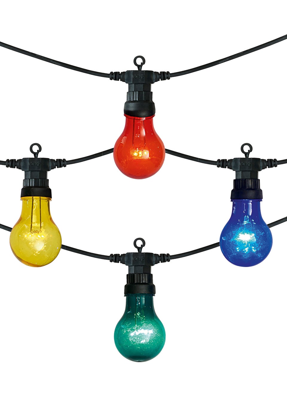 Premier Decorations 20 Bulb Multi Coloured LED Festoon Lights