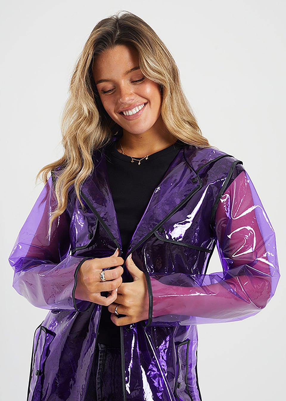 Brave soul rubberised rain jacket deals