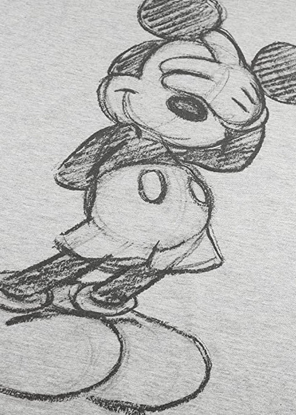 Disney Grey Shy Mickey Mouse Heather T-Shirt