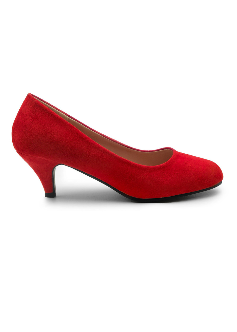 Where's That From Red Pu Shea Low Heel Court Pumps