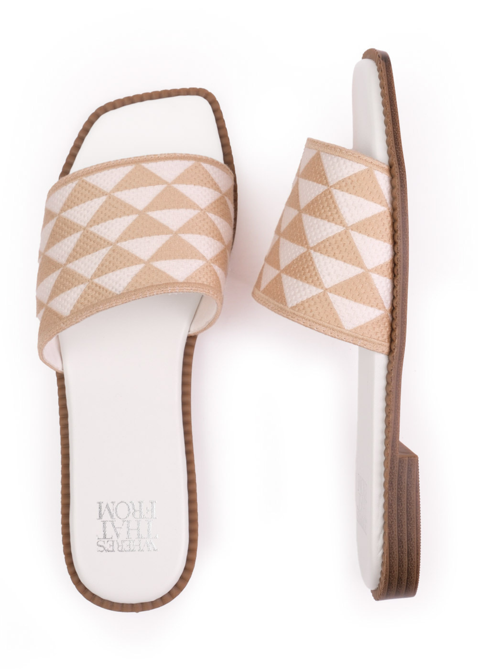 Where's That From Cream Pu Sycamore Flat Sandals