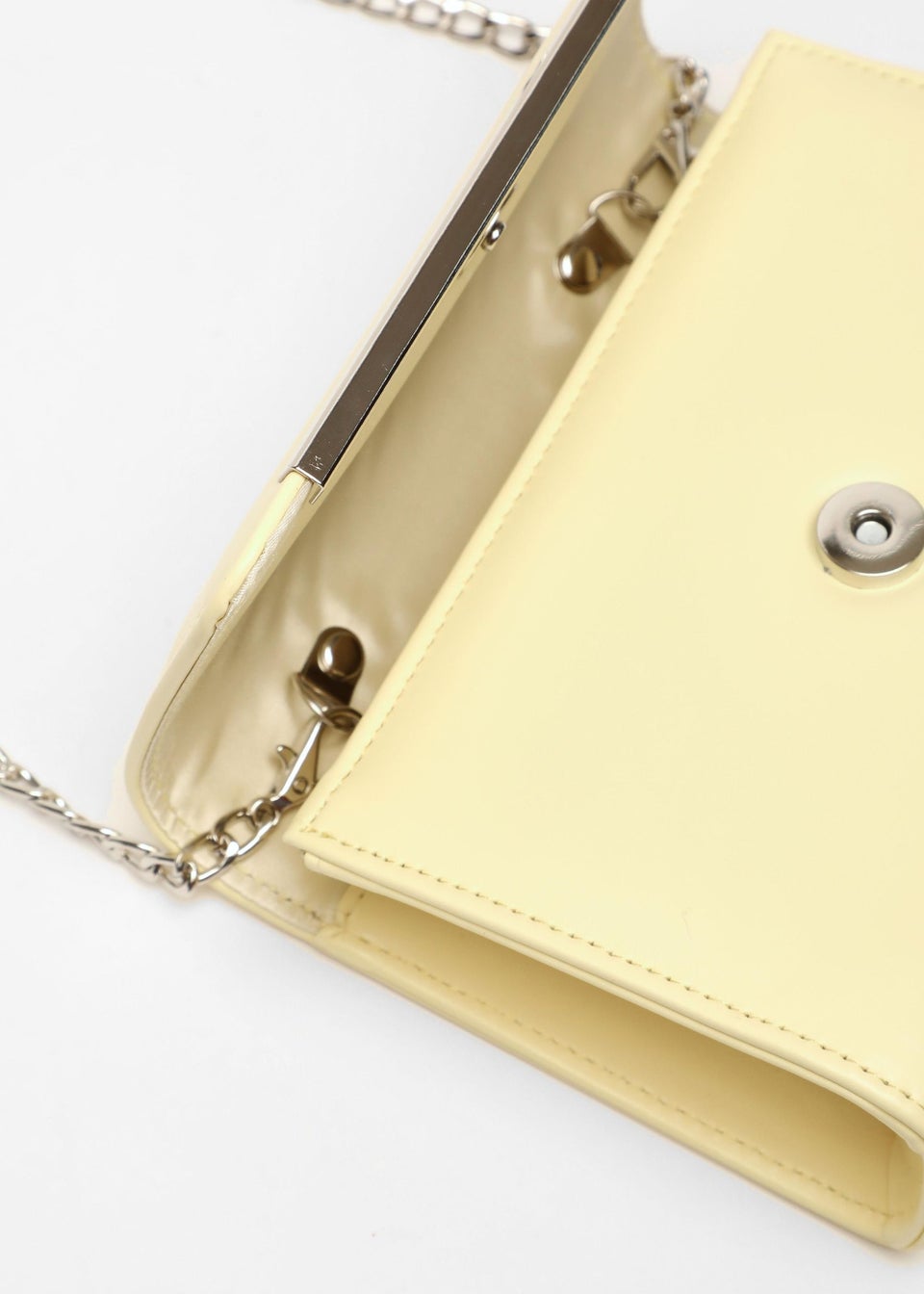 Quiz Yellow Faux Leather Chain Bag