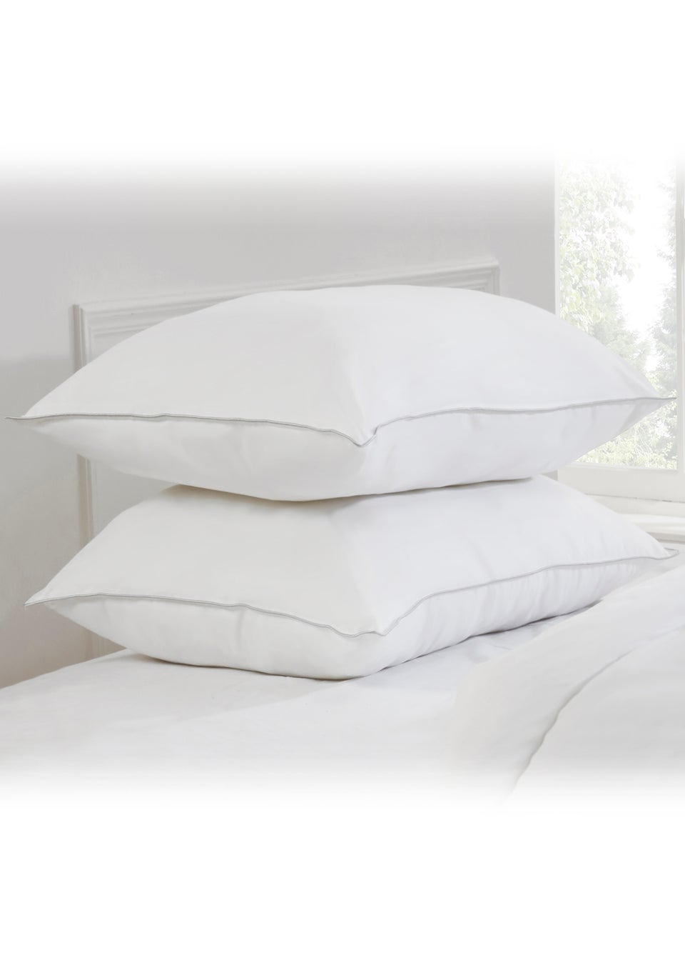 BHS Pair Luxury Overfilled Duck Feather Pillows