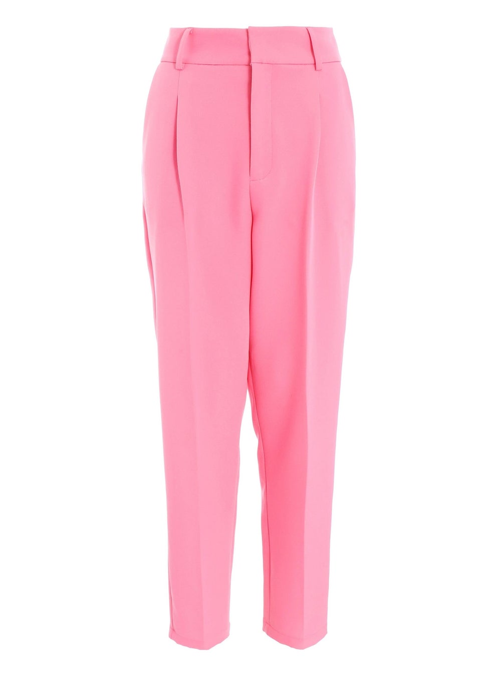 Quiz Pink Tailored Tapered Trousers