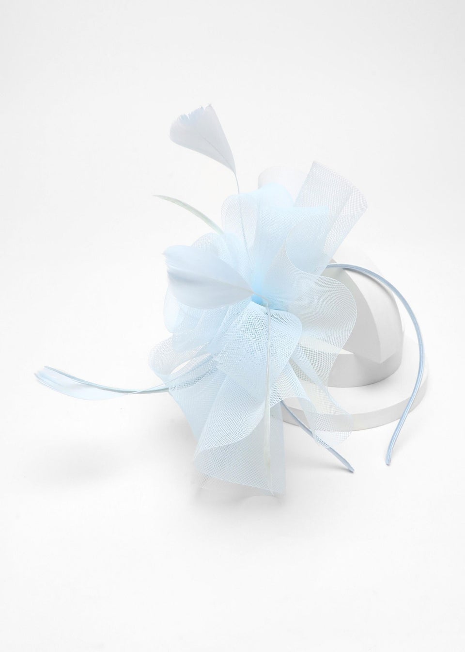 Quiz Blue Pale Diamante Flower Headband Fascinator