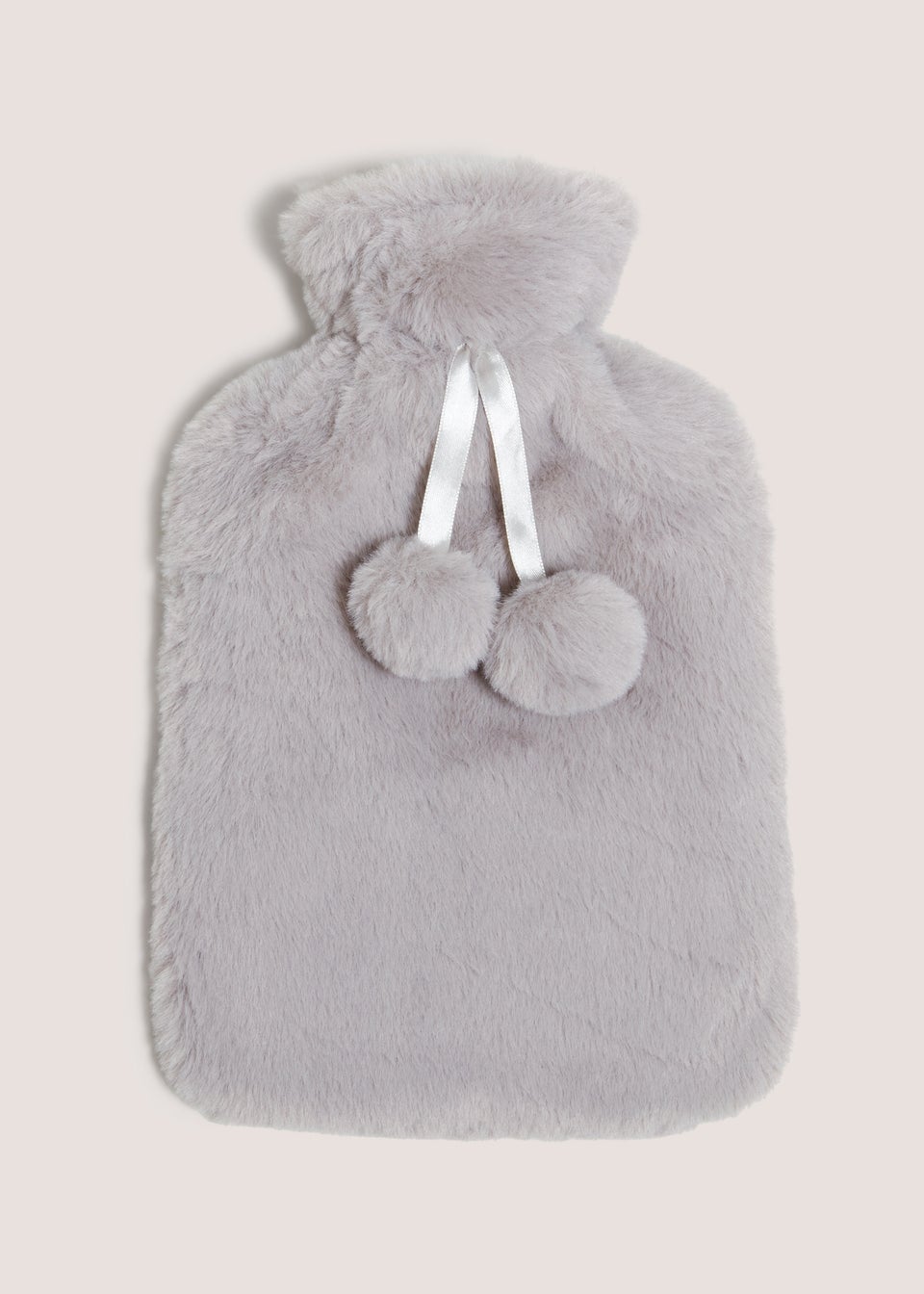 Grey Fur Hot Water Bottle