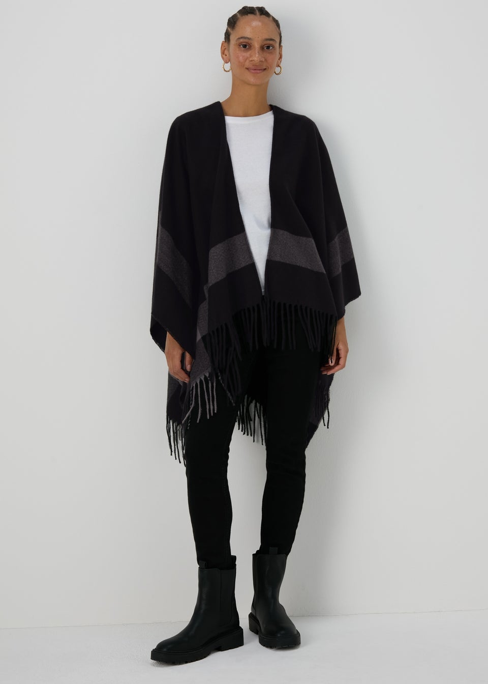 Black Check Shawl